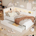 Twin Size Linen Upholstered Daybed with Trundle U302938