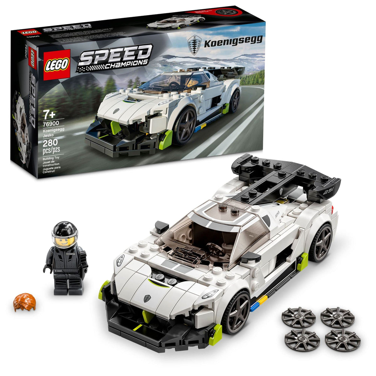 Racing Sports Car Toy with Driver Minifigure U692961