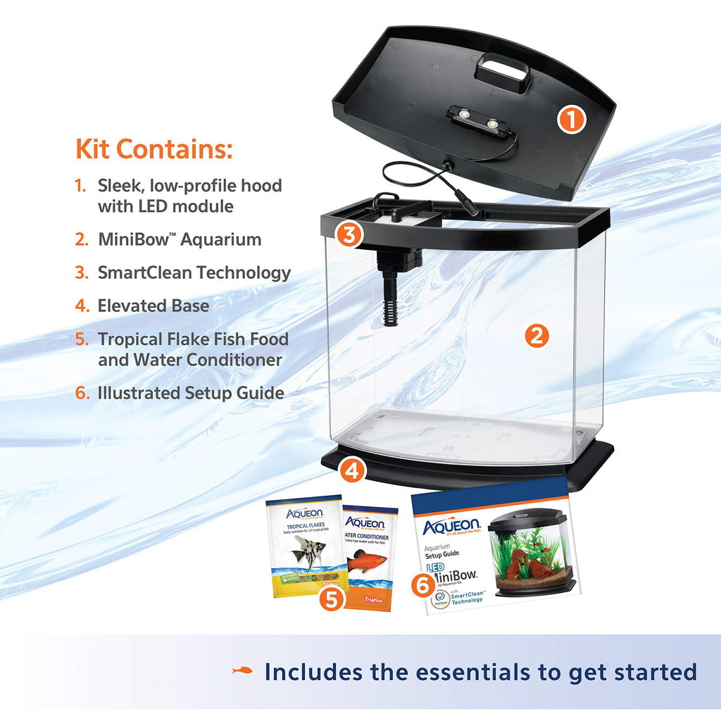 White 2.5 Gallon Aquarium Fish Tank Kit X7906