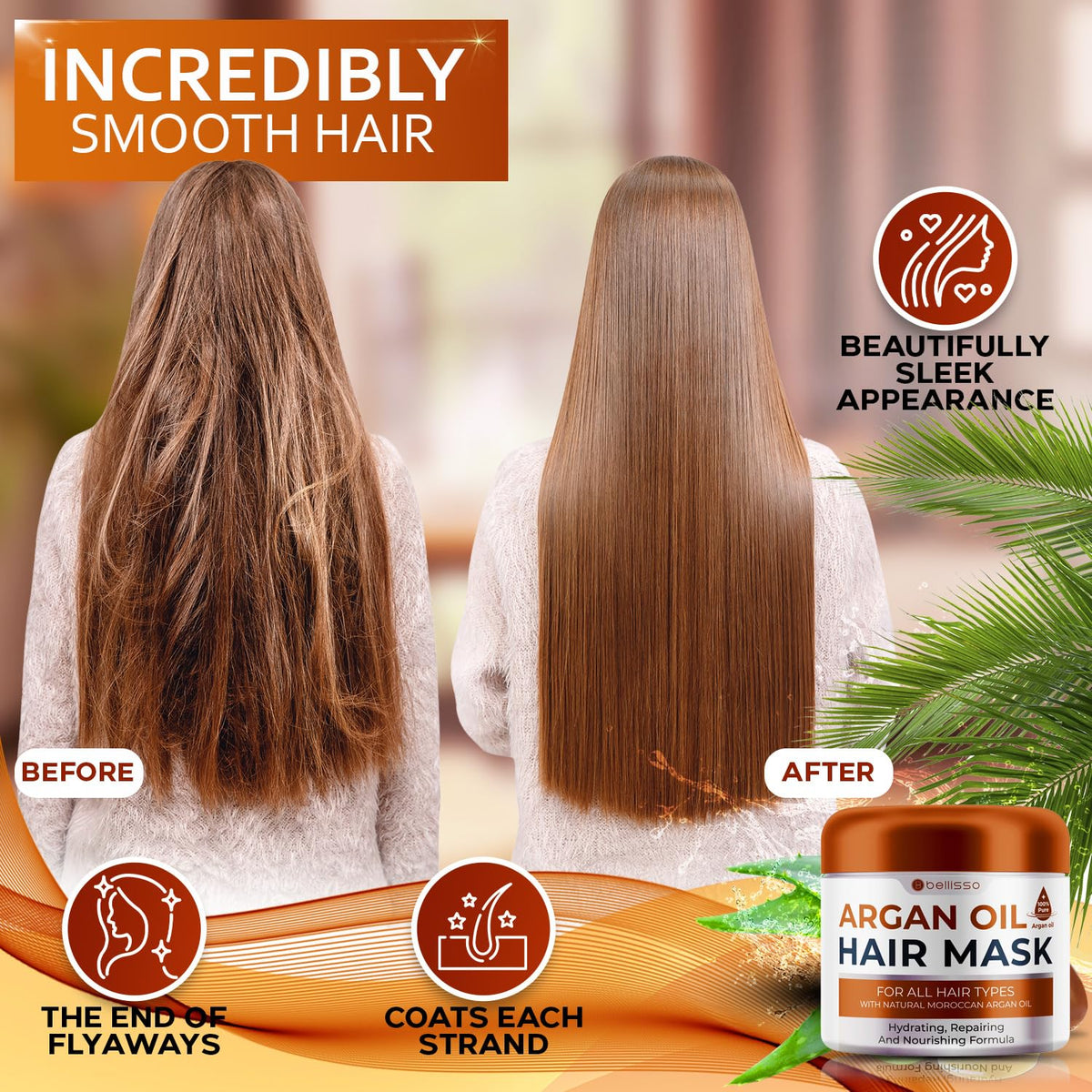 Coconut Shampoo and Conditioner Set with Argan Oil Mask V271329