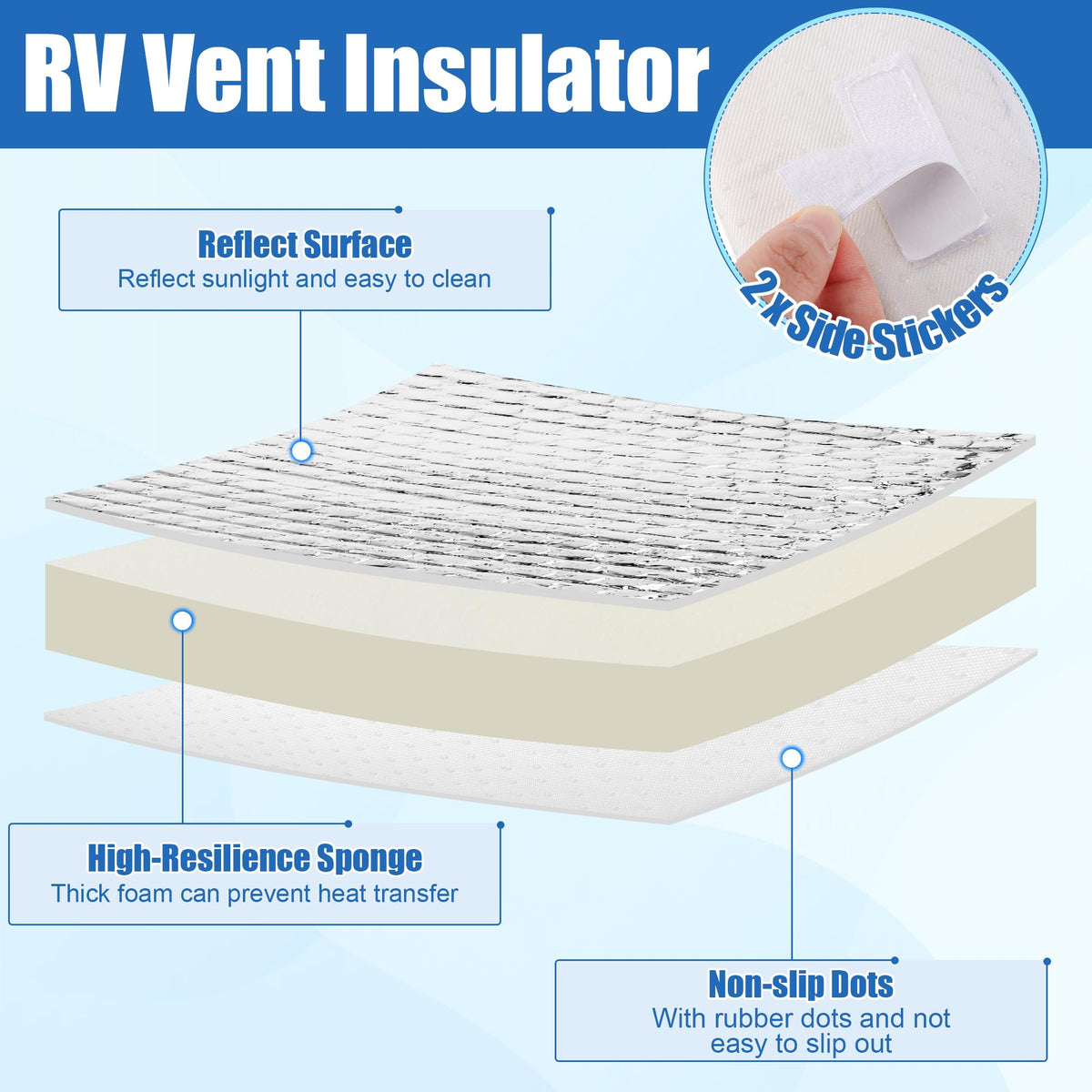 RV Skylight Cover and Vent Insulator Y432471