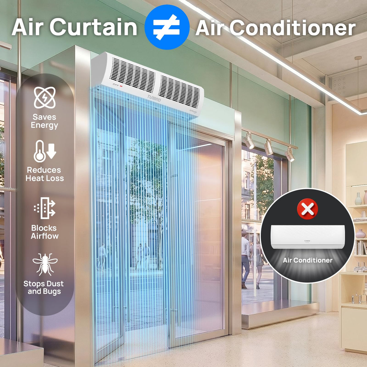 36-Inch Wall-Mounted Air Curtain Fan T42049