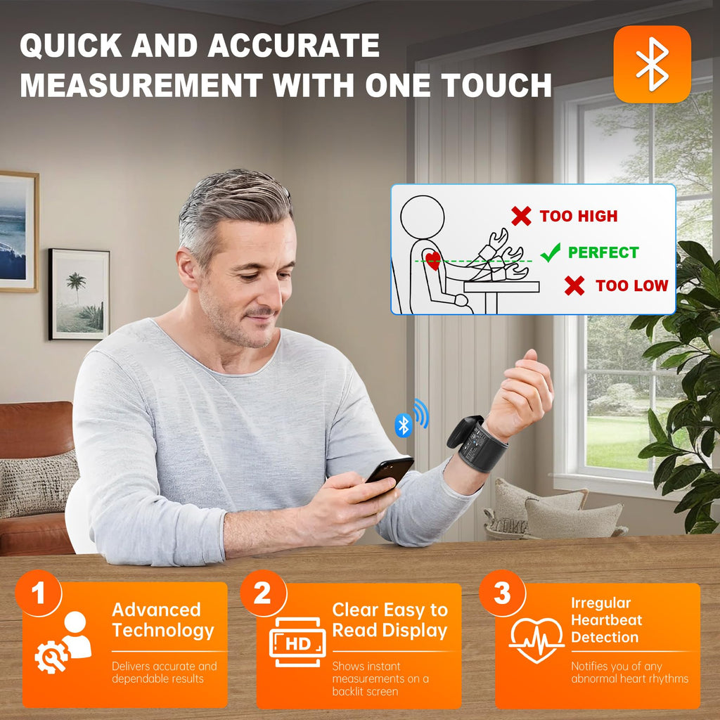 Blood Pressure Monitor Bluetooth with Carrying Case, Black L60398