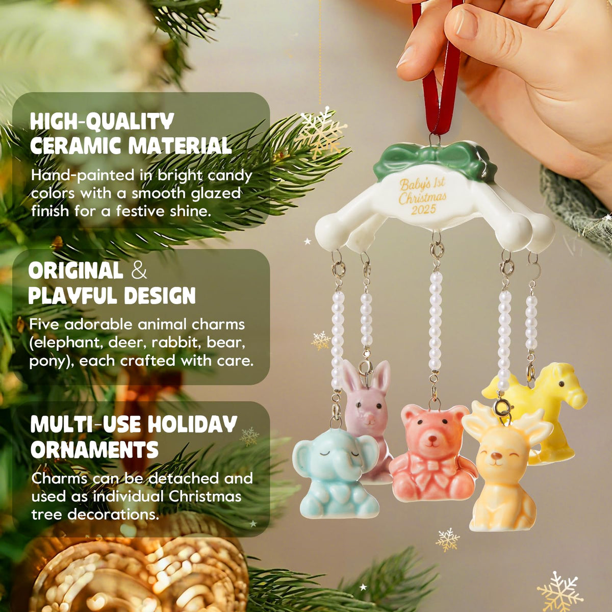 Baby's First Christmas Ornament 2025 L9610