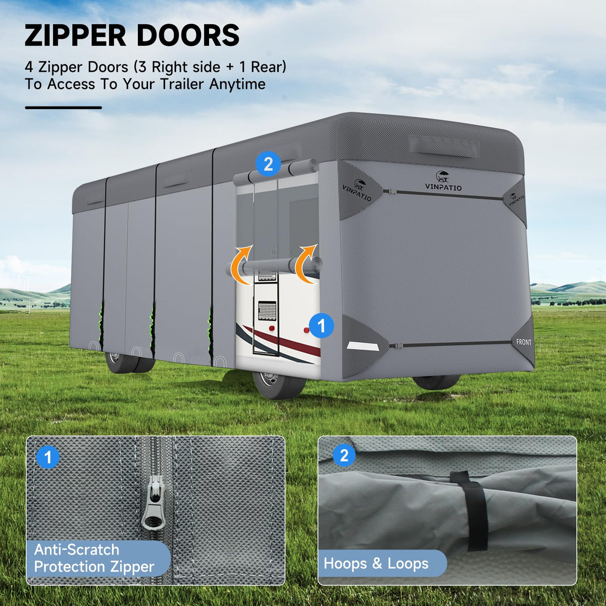 7 Layers Class A RV Cover with Straps U524181