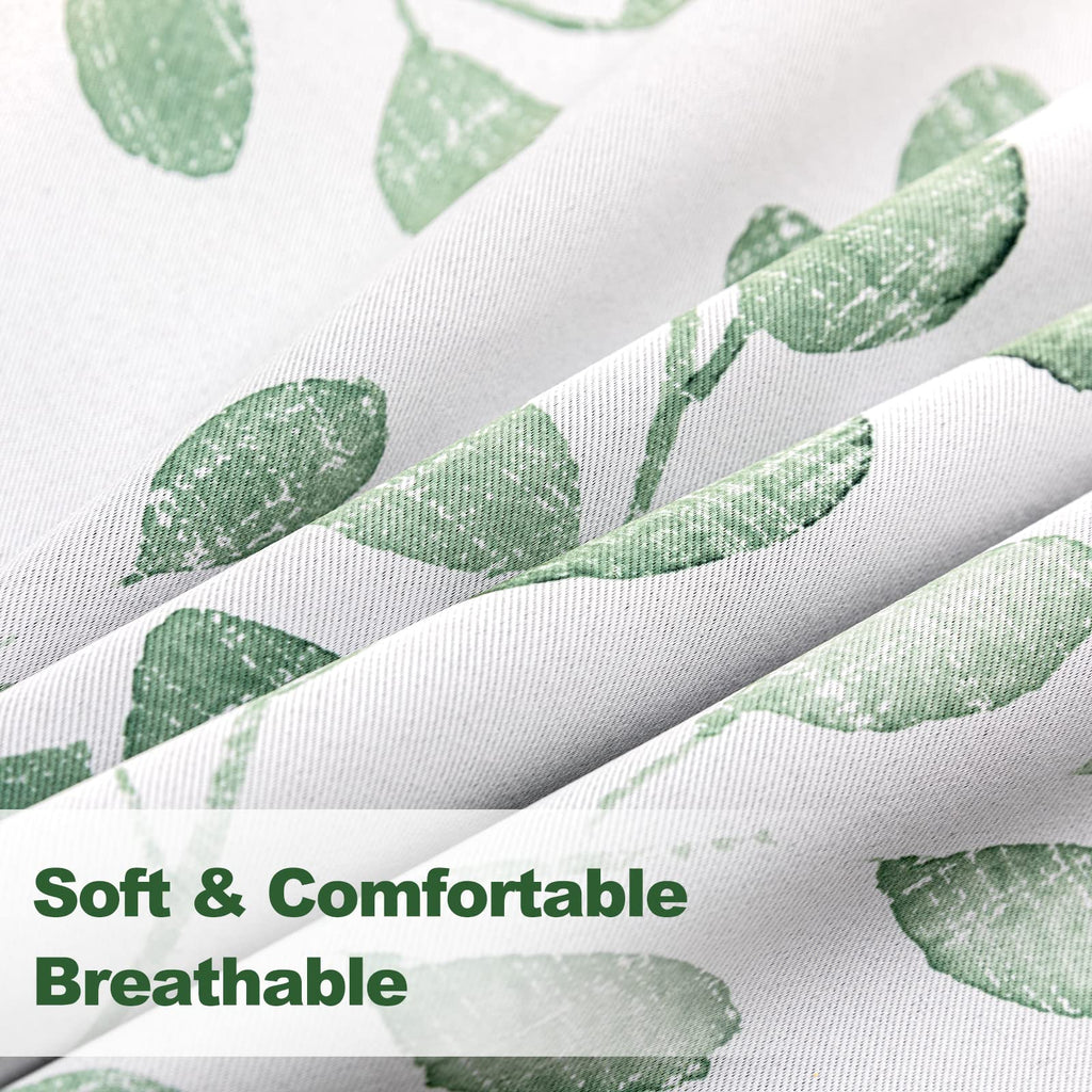 Green Leaf Curtains 84 Inch Length Grommet 2 Pcs B123289