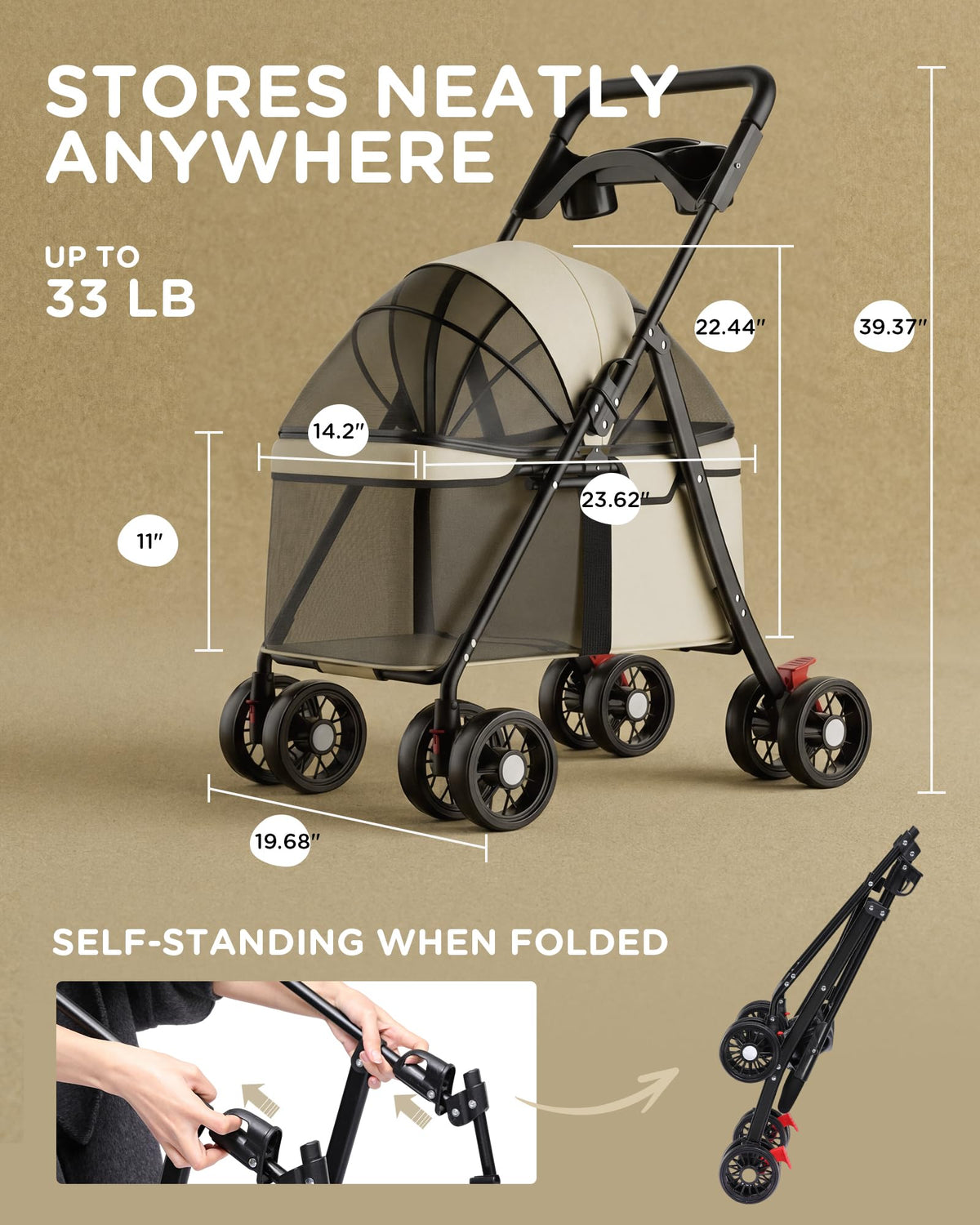Foldable Pet Stroller Q9292