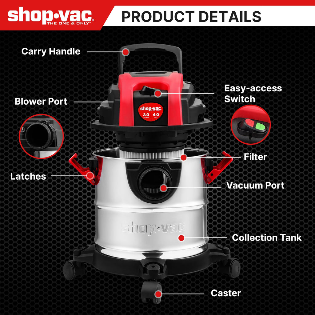 3 Gallon Wet/Dry Vacuum with Blower K153