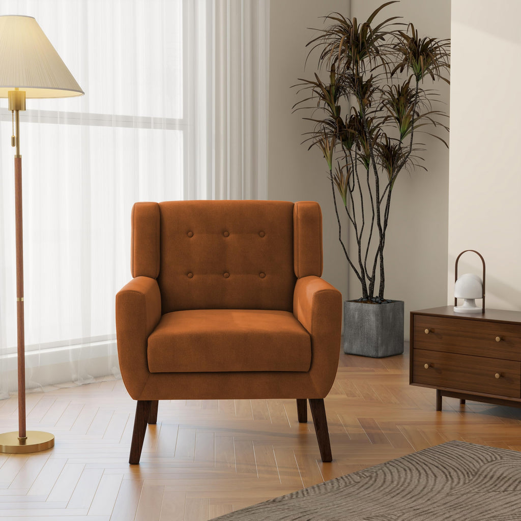 Accent Chairs Set of 2 Terracotta T97710