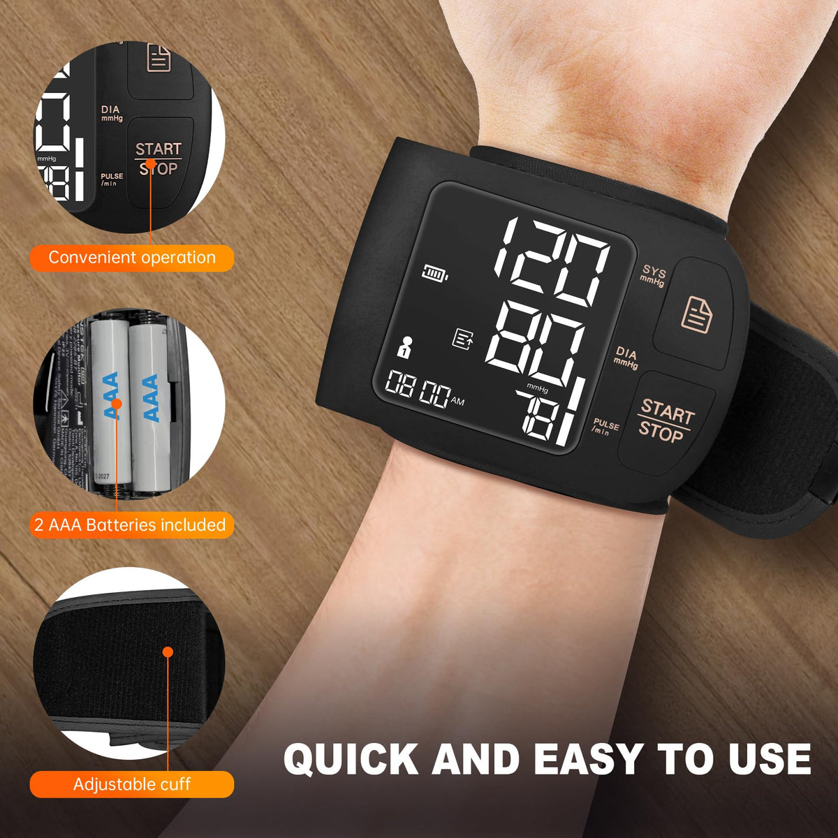 Blood Pressure Monitor Bluetooth with Carrying Case, Black L60398