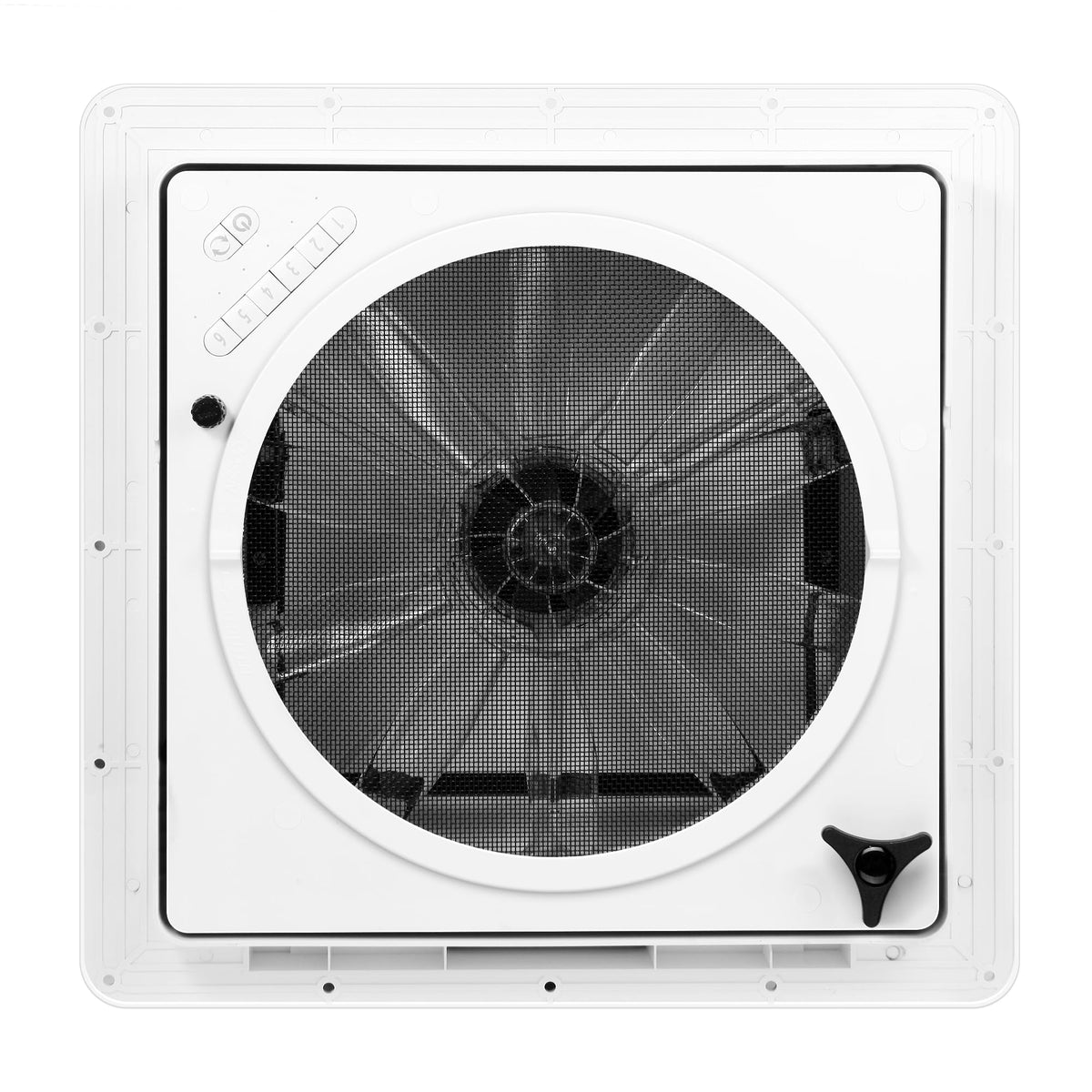 RV Roof Vent Fan 6-Speed-Reversible White D491305