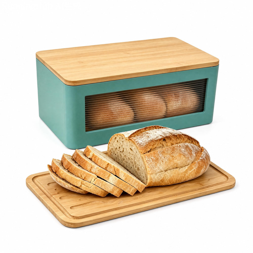 Wooden Bread Box with Cutting Board U77949