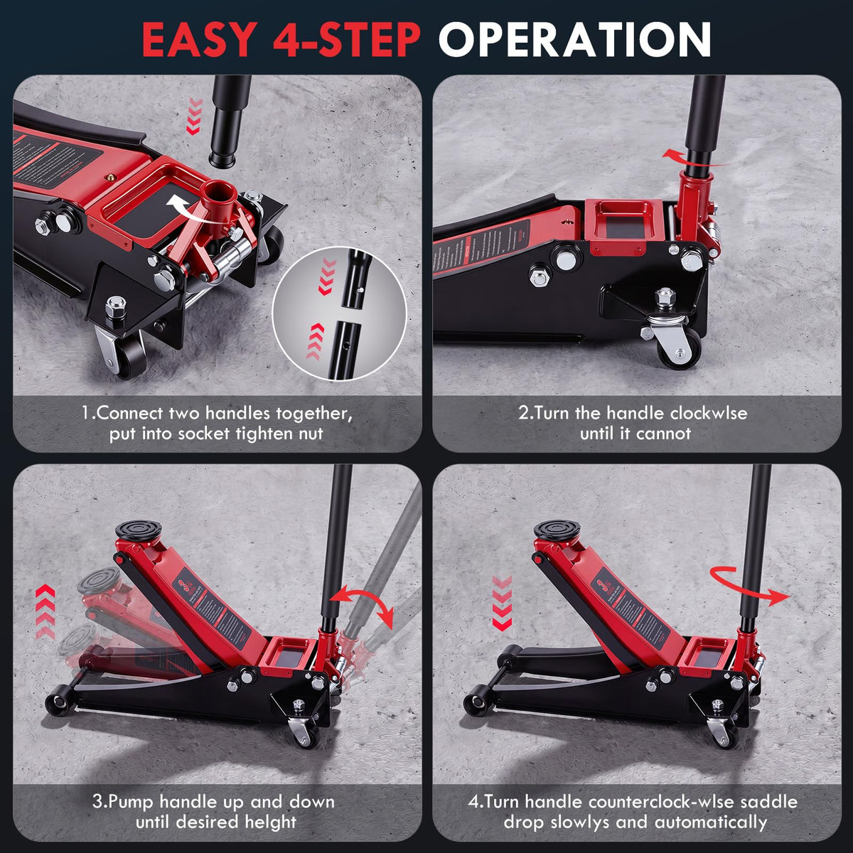 3 Ton Low Profile Hydraulic Floor Jack J144459