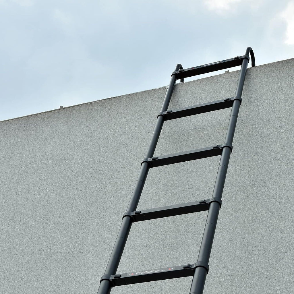 20.3ft Aluminum Telescoping Ladder with Roof Hooks C650197