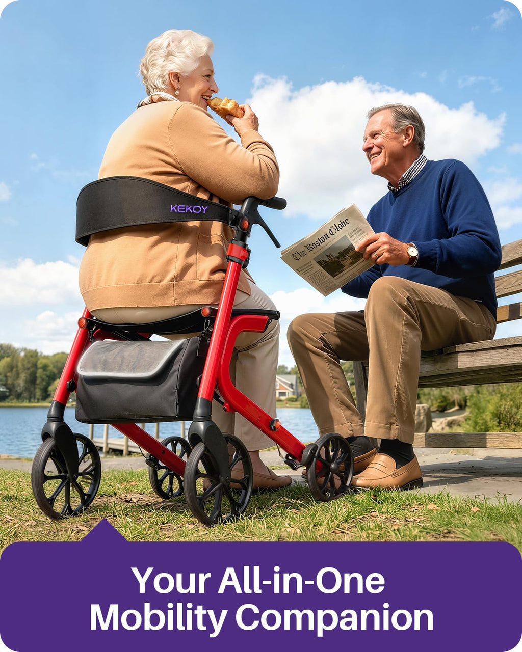 Bariatric Rollator Walker with Seat G223