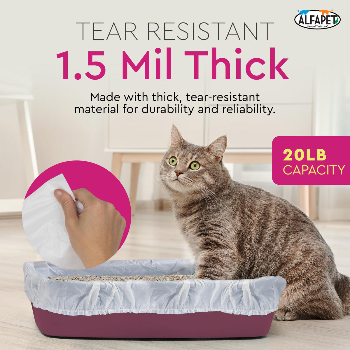 Heavy Duty Extra Giant 60 Count Cat Litter Box Liners N331767