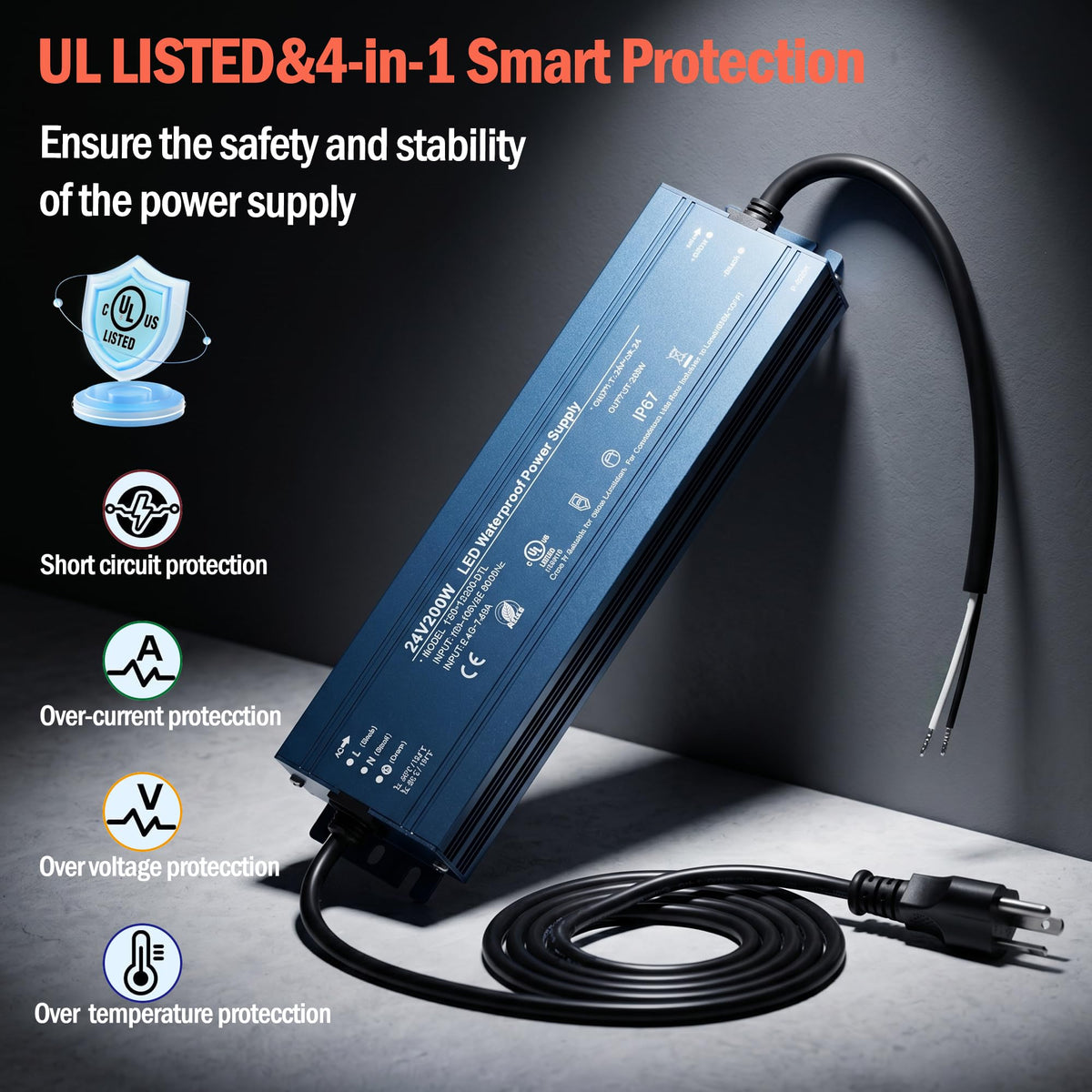 24V 200W UL Listed LED Power Supply Y110367
