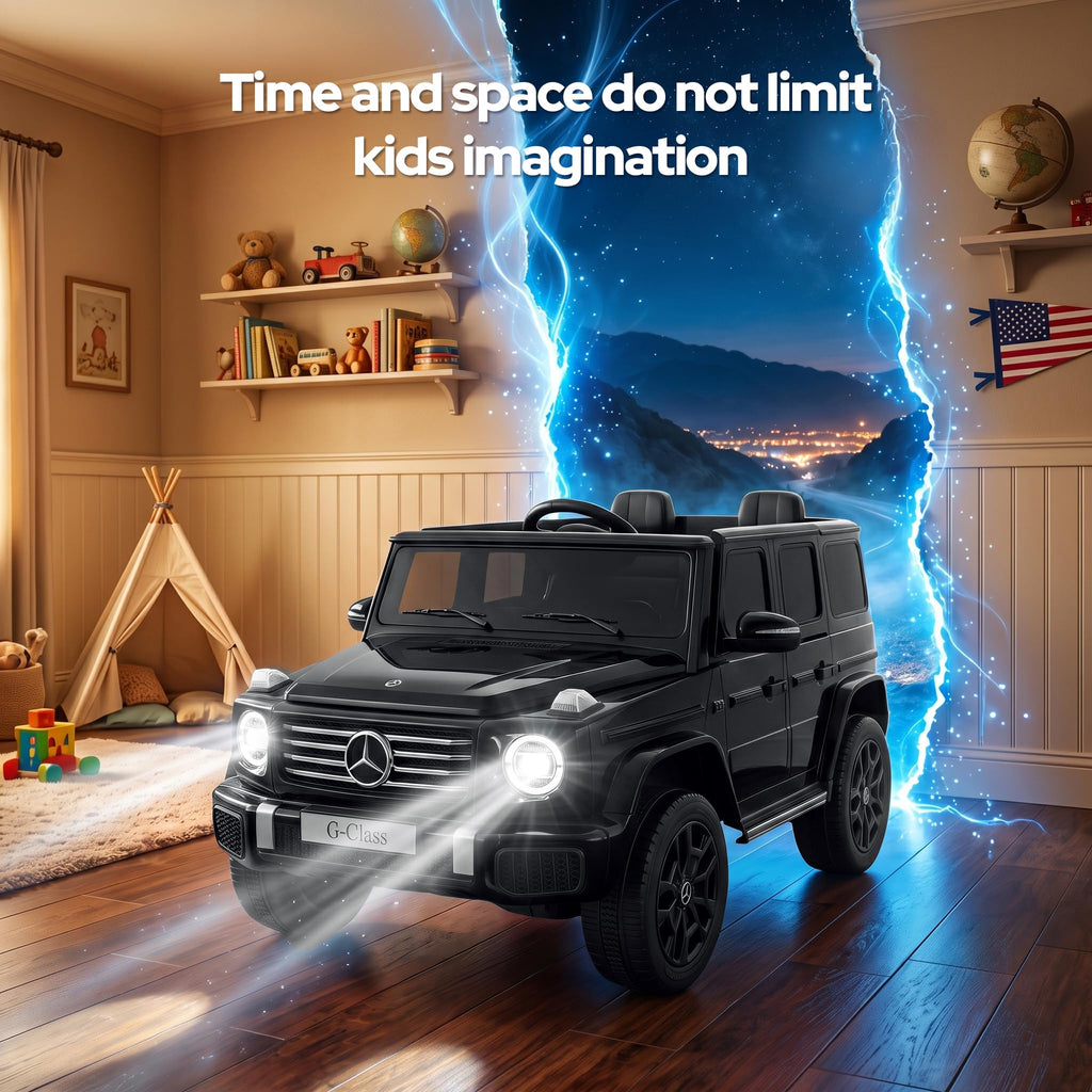 2 Seater 24v 4WD Ride on Car with Remote Control, Black V431