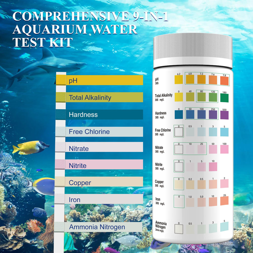 Aquarium Water Test Kit 9-in-1 A4897