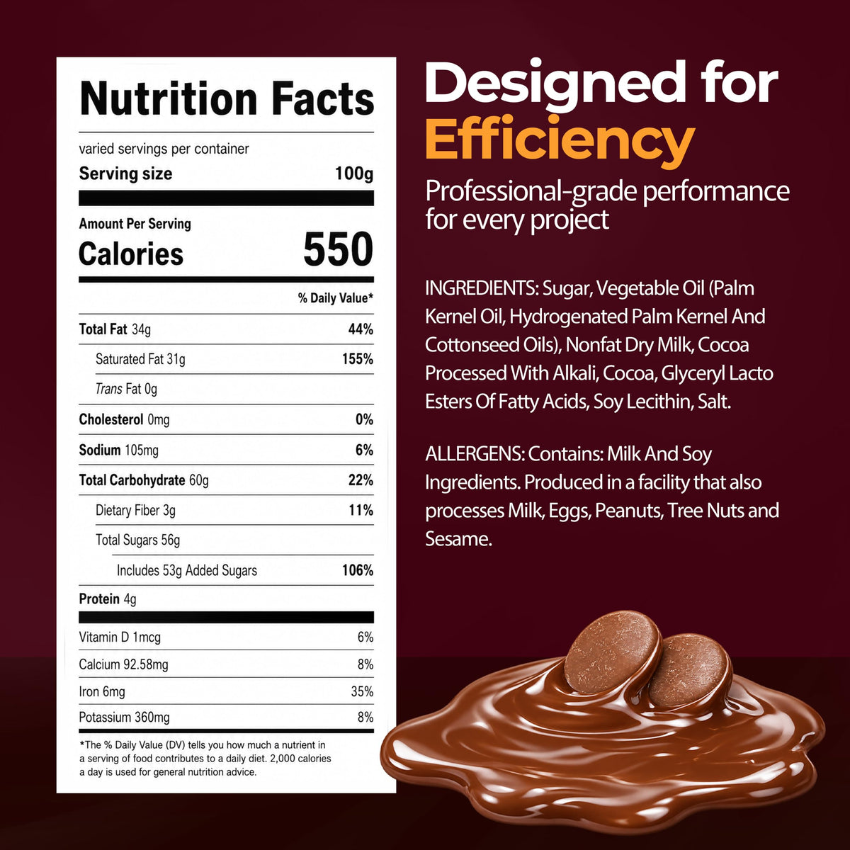 Milk Chocolate Melting Wafers 5lb F257