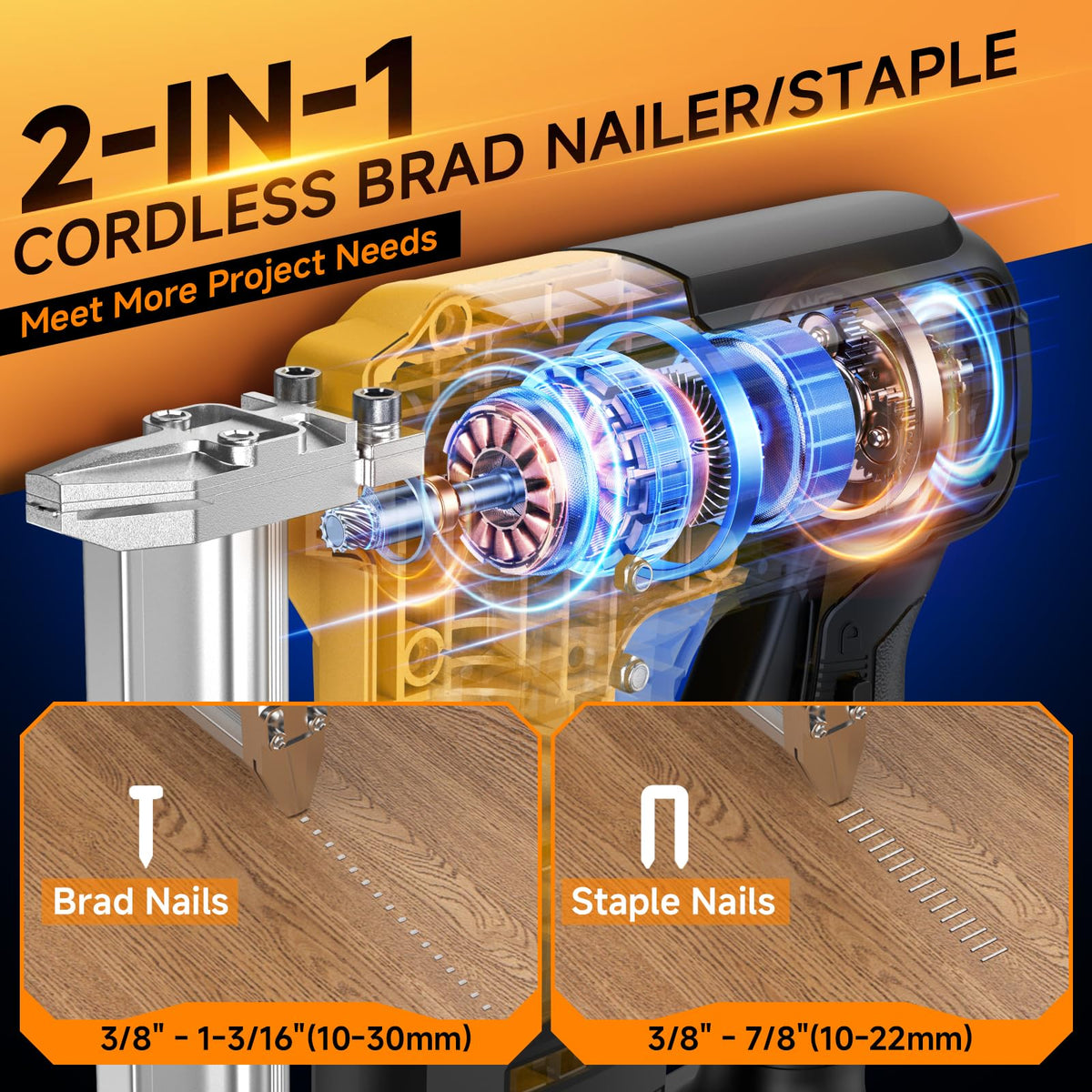 2-in-1 Cordless 18GA Nail Gun & Staple Gun L289