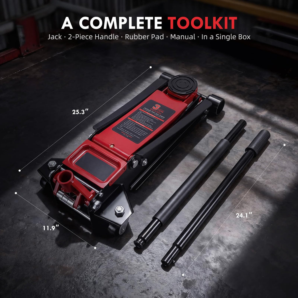 3 Ton Low Profile Hydraulic Floor Jack J144459