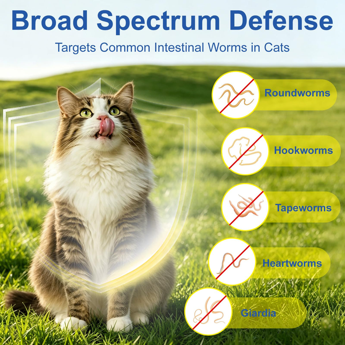 Broad Spectrum Dewormer Tablets for Cats and Kittens, 100 Tablets Z828479
