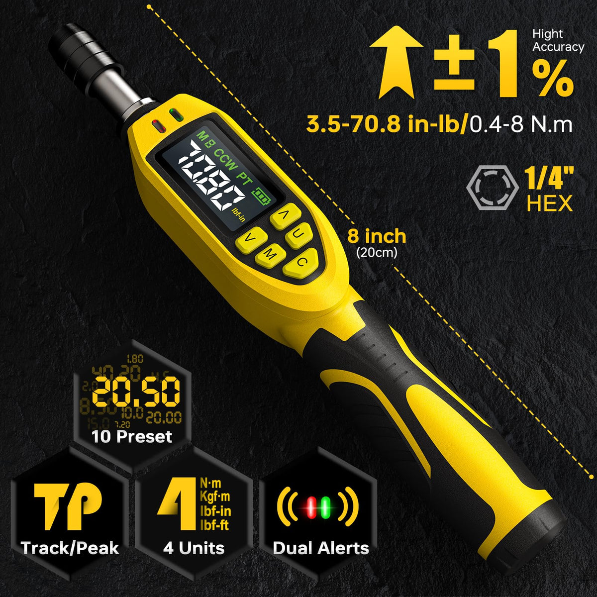 46-Pc Digital Torque Screwdriver Set L407