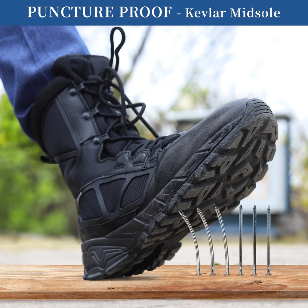 Lightweight Side Zipper Tactical Work Boots I89778