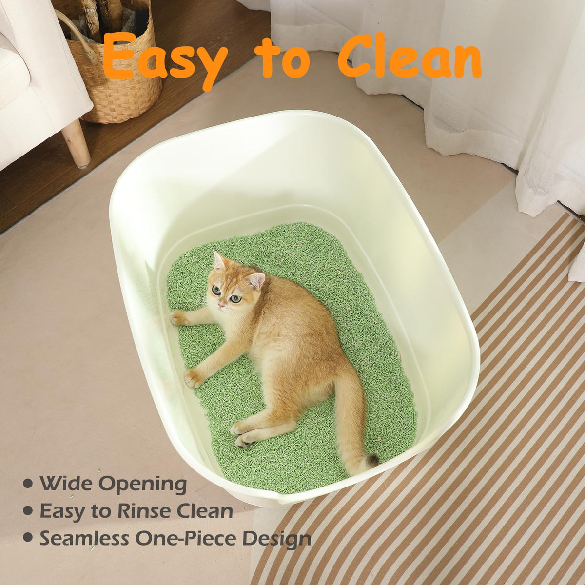 Extra Large High Sides Cat Litter Box B88390