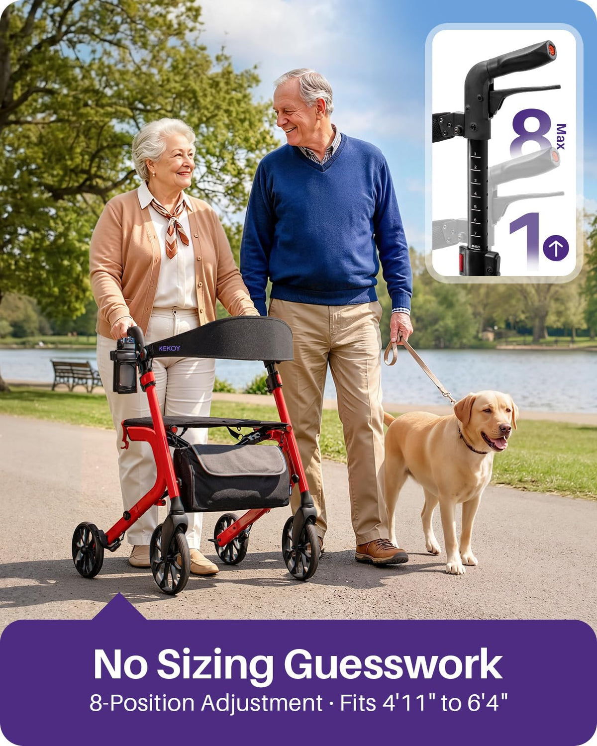 Bariatric Rollator Walker with Seat G223
