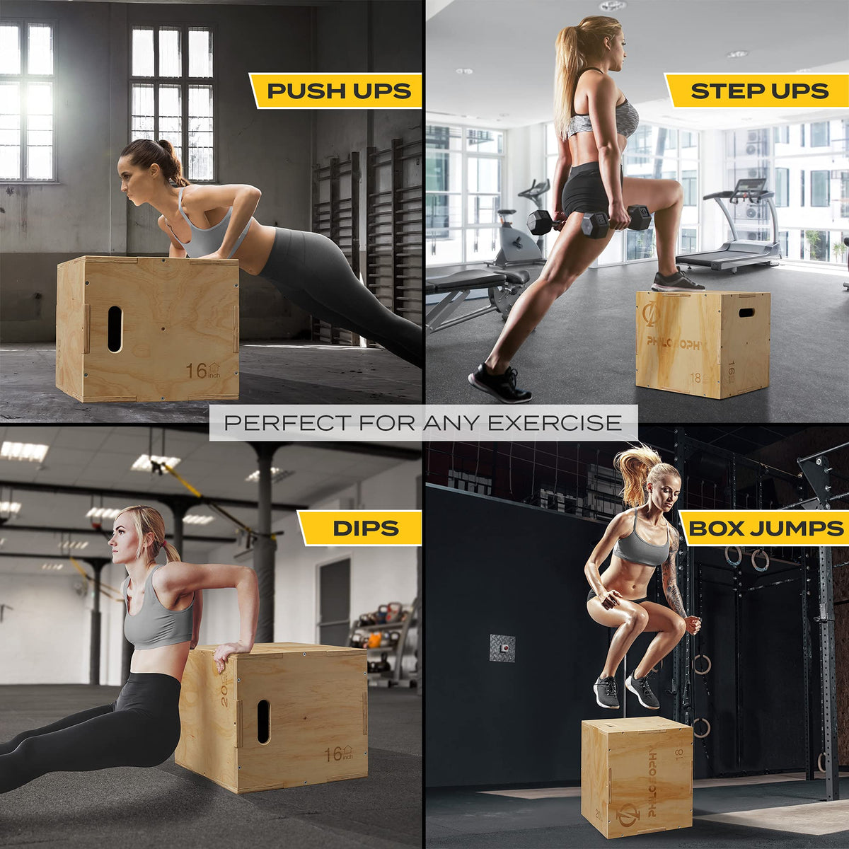 3-in-1 Wooden Plyo Box C6987