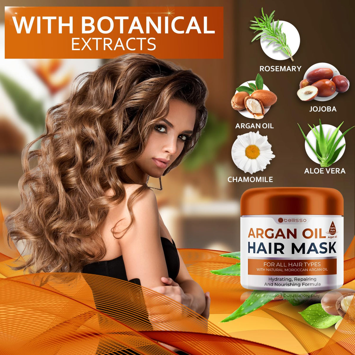 Coconut Shampoo and Conditioner Set with Argan Oil Mask V271329