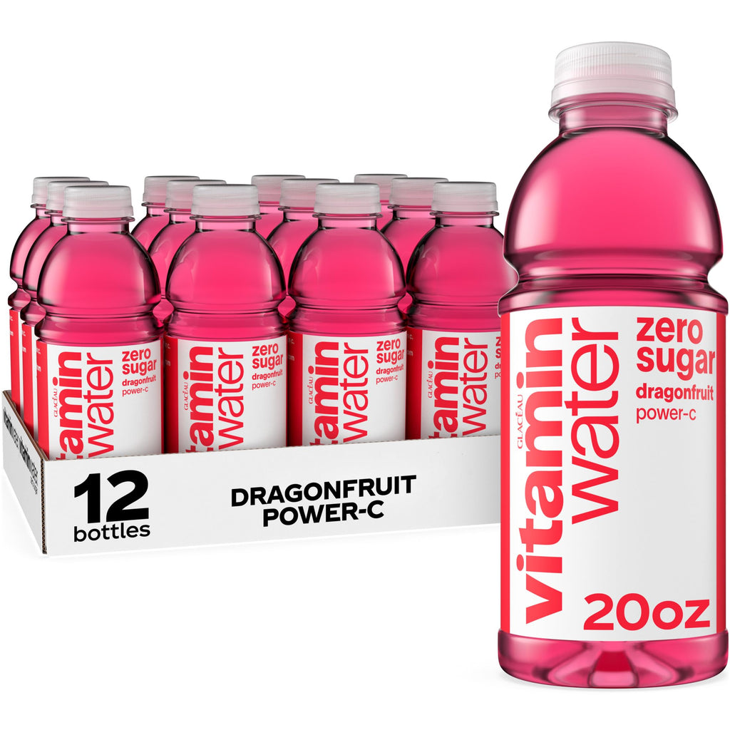 Dragonfruit Flavored Electrolyte Enhanced Bottled Water with Vitamin b5, b6, b12, 20 Fl Oz, 12 Pack C125179