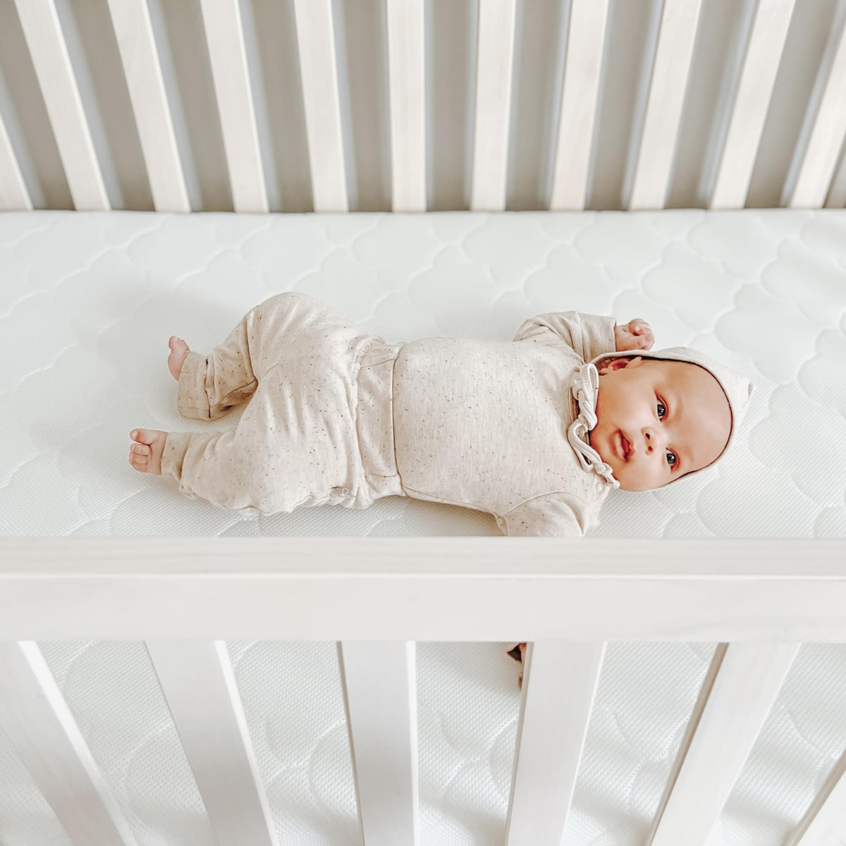 White Waterproof Crib Mattress Q92186