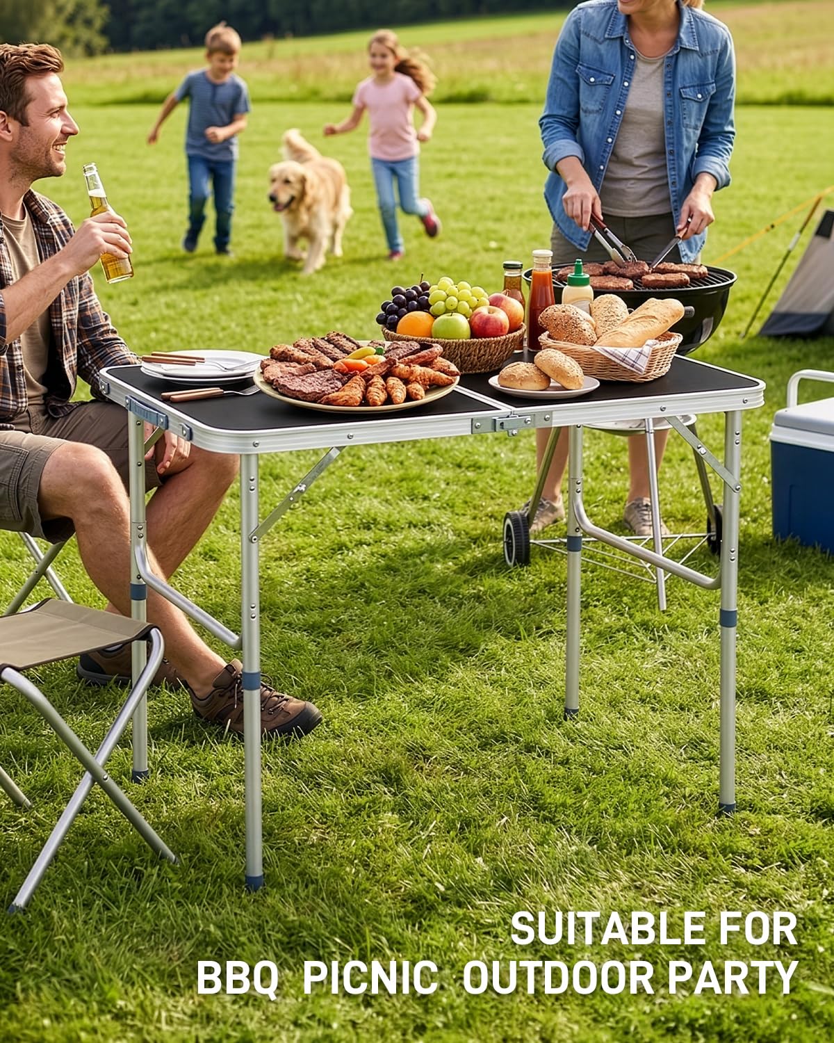 Portable Folding Camping Table Black K826