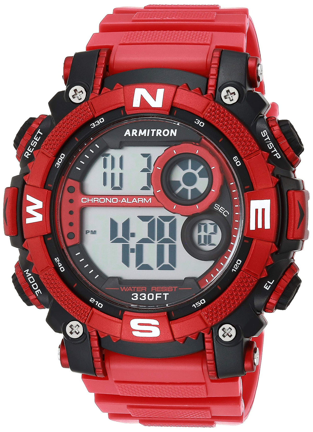 Digital Chronograph Resin Strap Watch Y13832