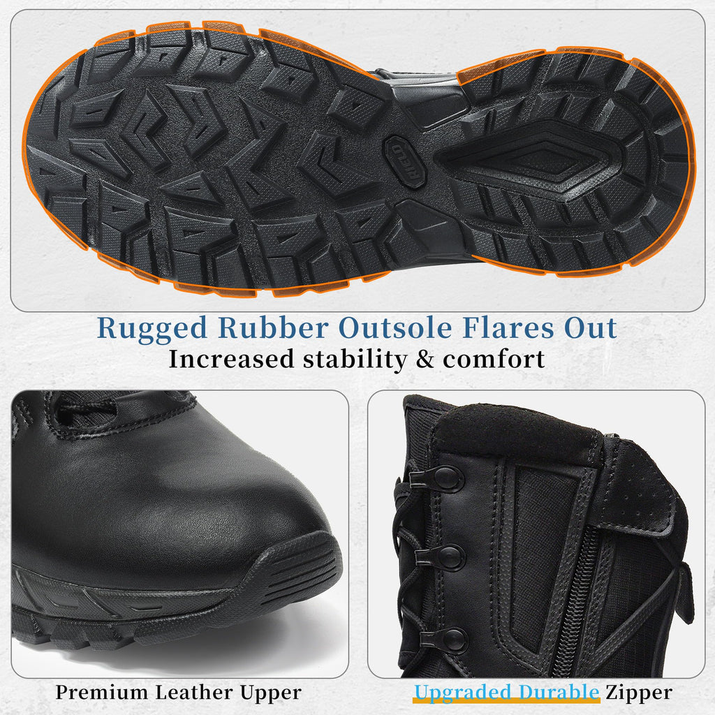 Lightweight Side Zipper Tactical Work Boots I89778