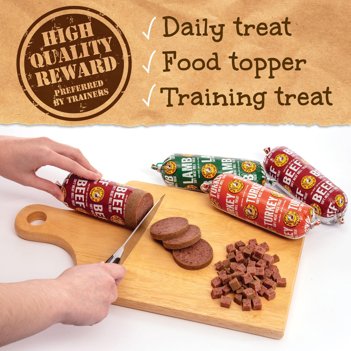 Beef Soft Meat Roll Treat 12 Oz (Pack of 4) W960