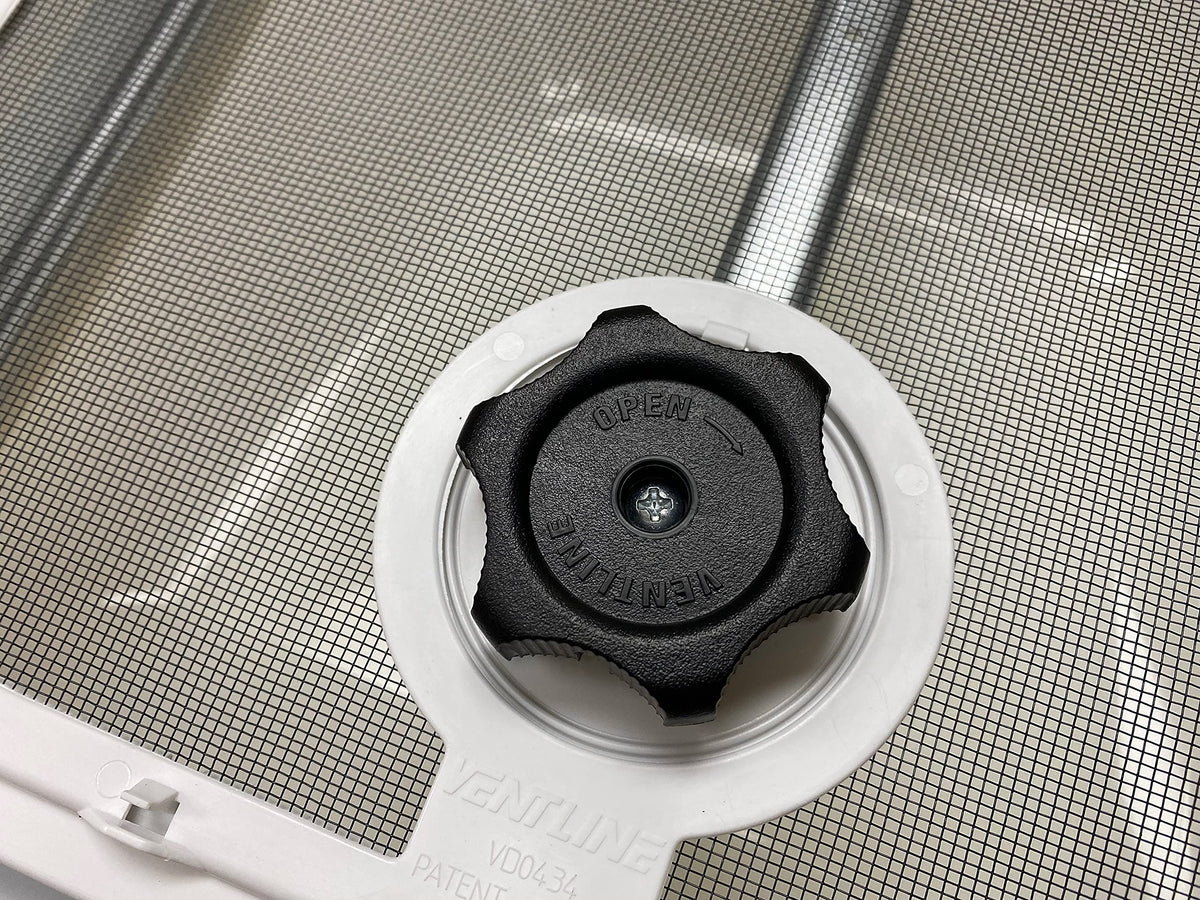 Non Powered RV Roof Vent White Lid O1805