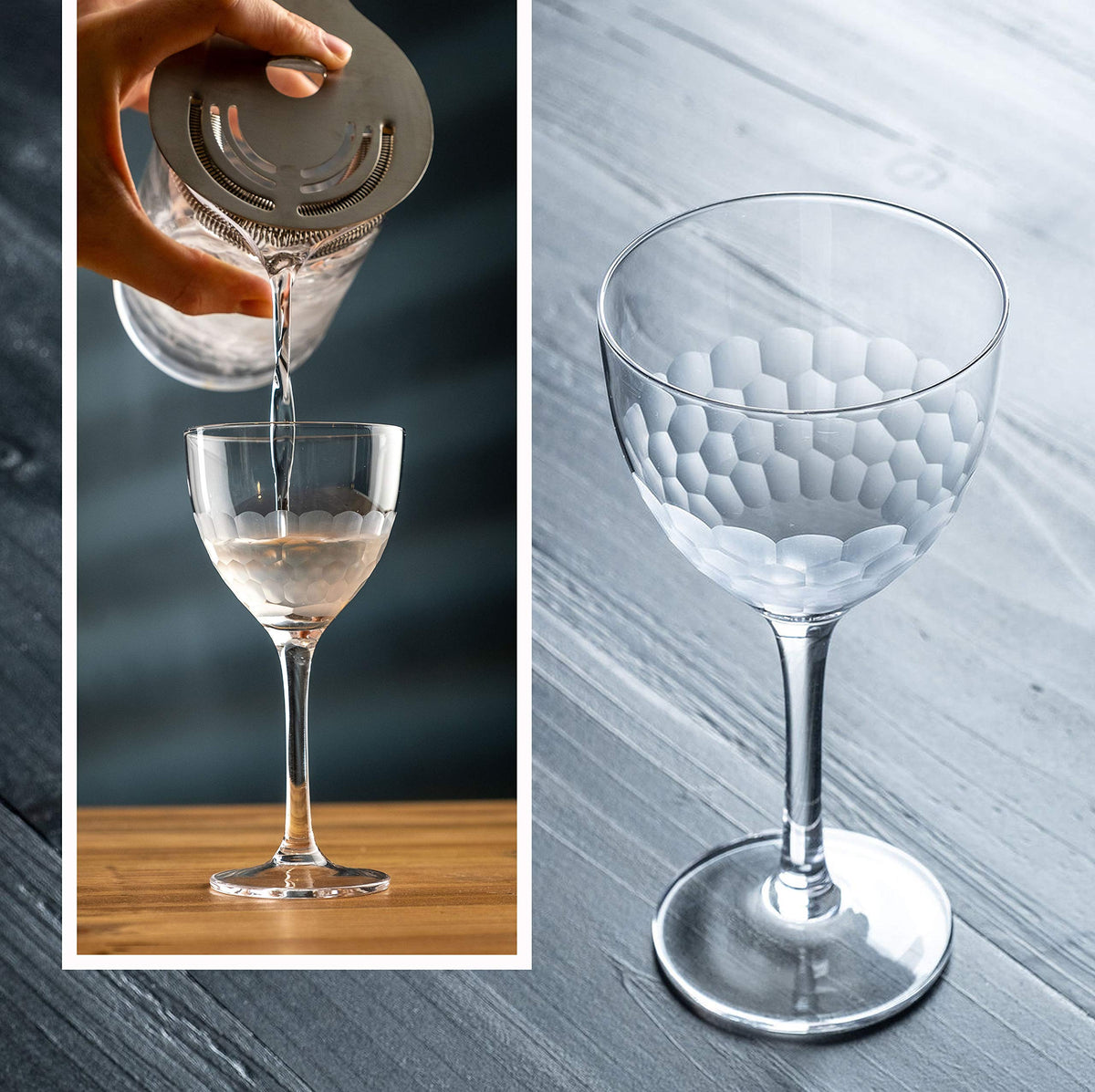 5oz Honeycomb Cocktail Glasses, Pack of 2 W650