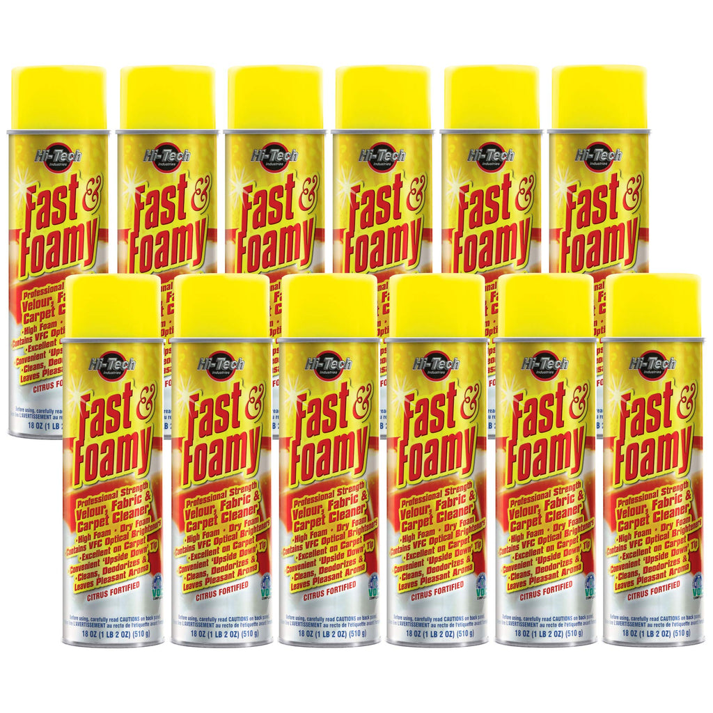 Fast & Foamy Carpet and Upholstery Cleaner Spray 12 Pack 18 oz N288