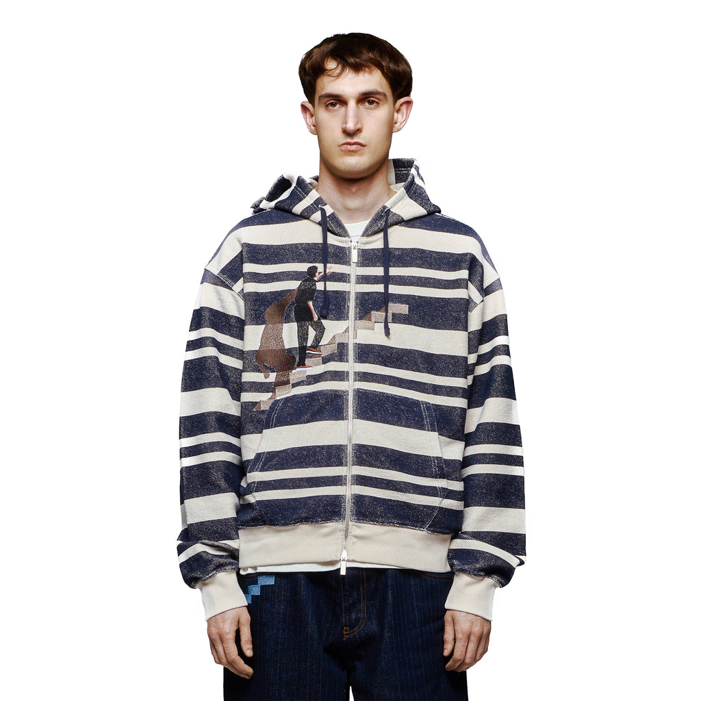 Derschutze "on air" striped Zip Up